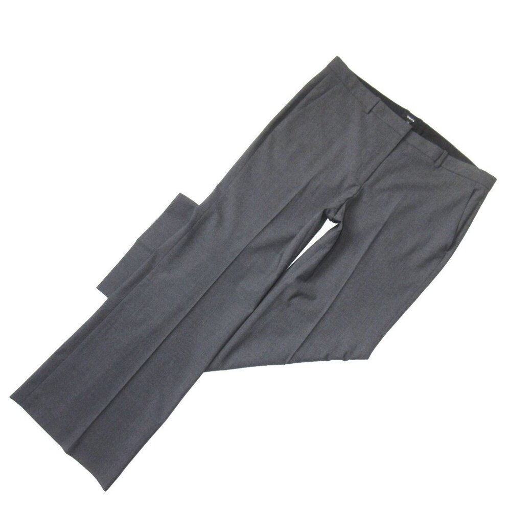 NWT THEORY Demitria in Charcoal Traceable Wool Trouser Pants 14 x 31